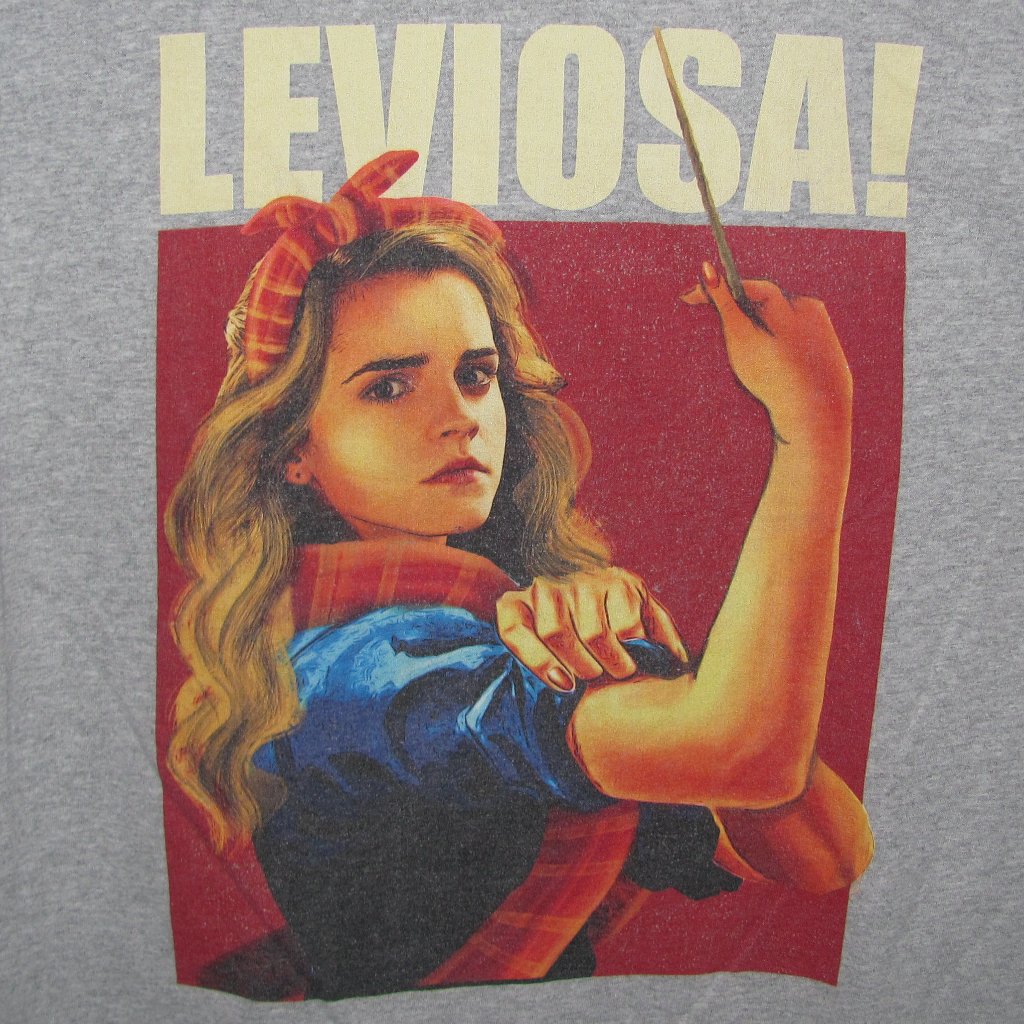 Mens Leviosa Rosie The Riveter Parody Hermione Granger Emma Watson Graphic Tee